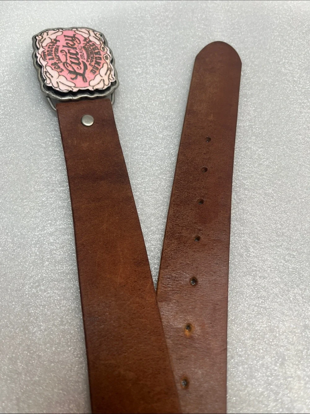 Lucky Brand Leather Belt Sz Medium - Picture 5 of 8